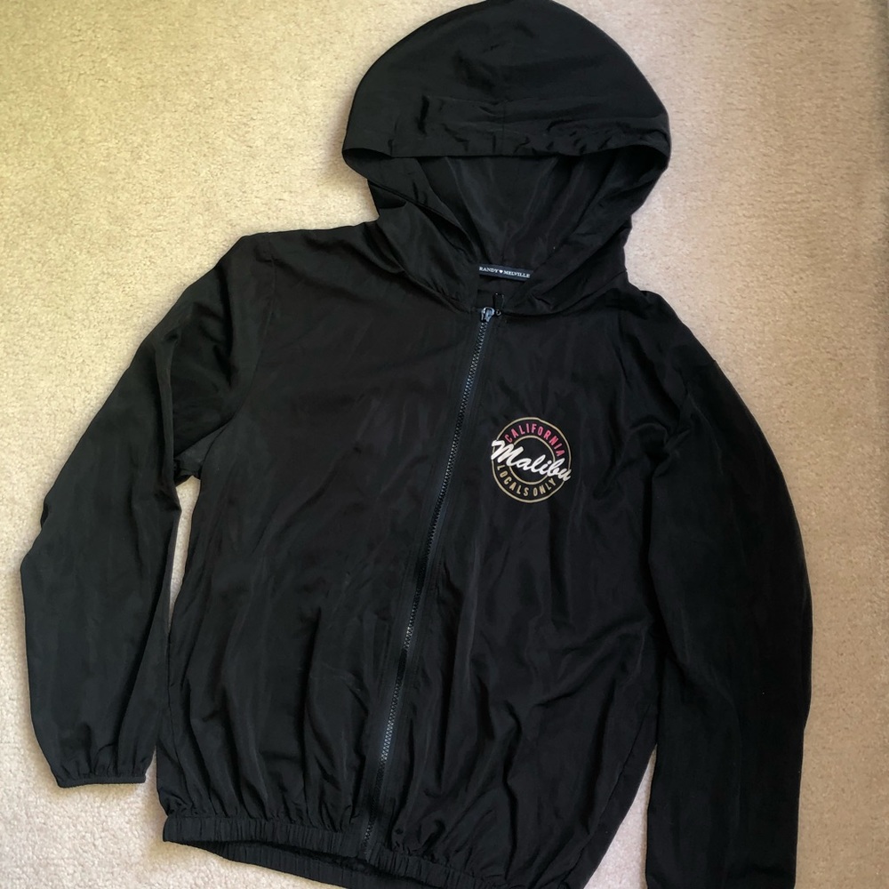 BRANDY MELVILLE WOMENS WINDBREAKER HOODIE JACKET